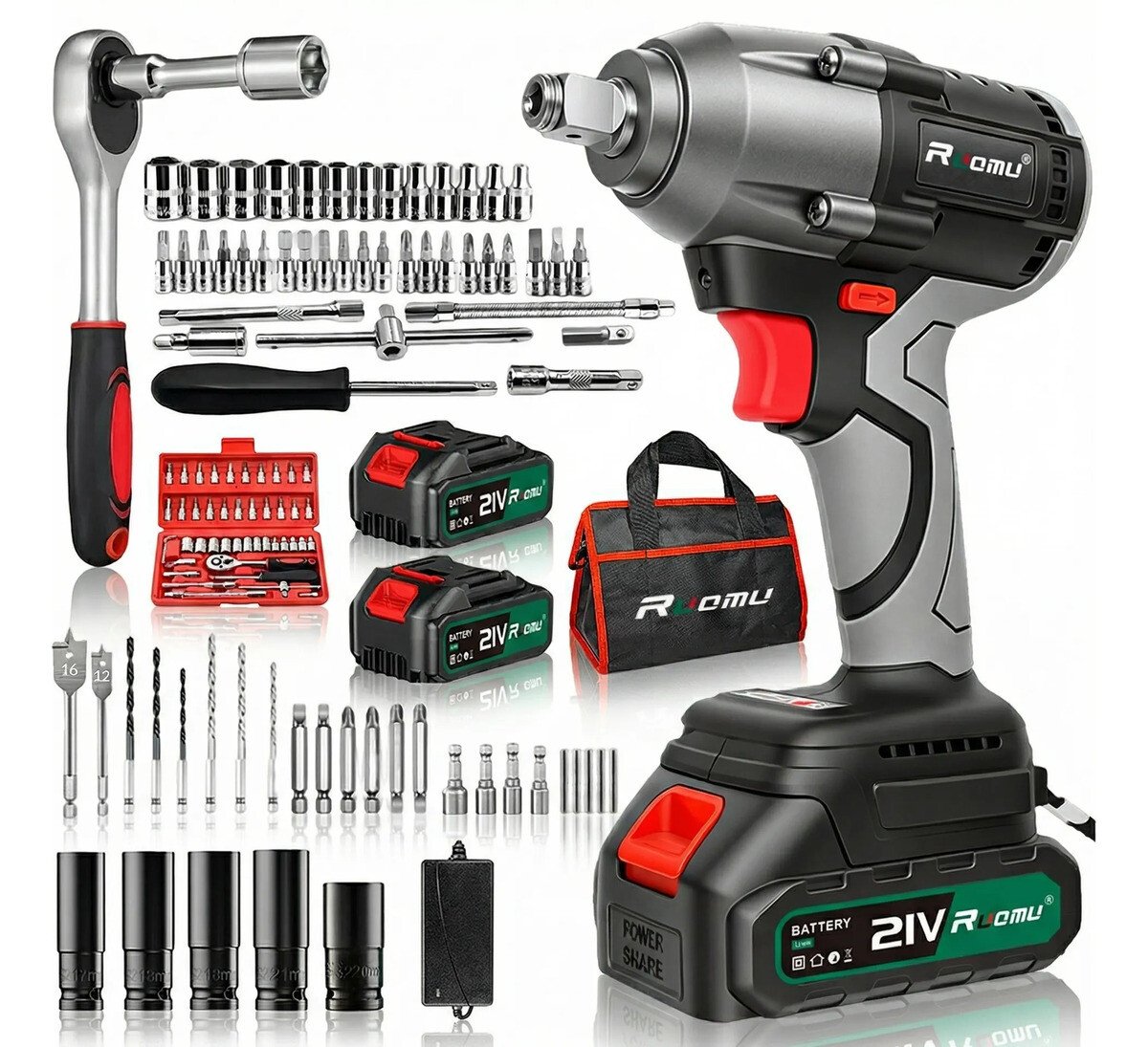Chave De Impacto Brushless Parafusadeira Furadeira 2 Bateria Chave De Impacto Brushless Parafusadeira Furadeira 2 Bateria