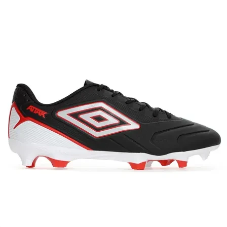 Chuteira Umbro Attak III Masculina Futebol Campo Trava Fixa Original Chuteira Masculina Umbro Futebol Campo Attak III Trava Fixa Laranja e Preta