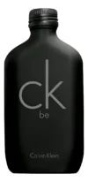 Frasco de perfume CK Be Calvin Klein Eau de Toilette Unissex 100ml, azul escuro, com tampa preta