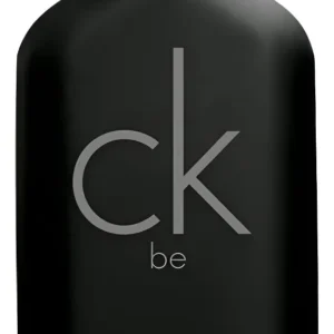Frasco de perfume CK Be Calvin Klein Eau de Toilette Unissex 100ml, azul escuro, com tampa preta
