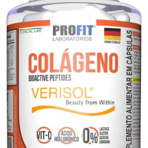 Colágeno Verisol 120 Cápsulas Profit Laboratórios com Ácido Hialurônico e Vitamina C para pele, cabelo e unhas