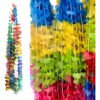 Colar Havaiano Colorido Kin Festas Kit 120 Unid Plástico Arco-íris