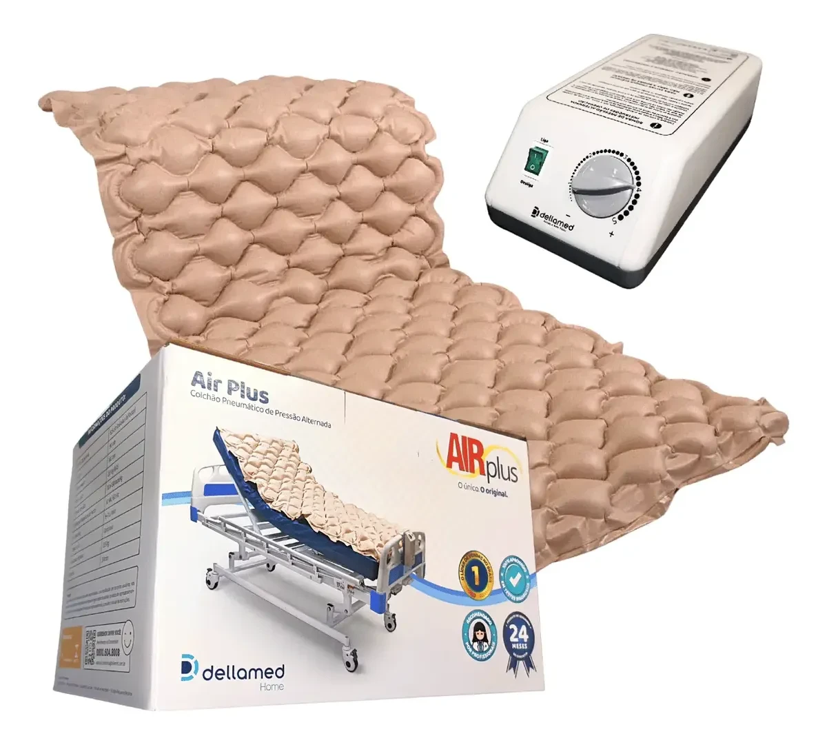 Colchão Antiescara Pneumático Dellamed Original Oferta Exclusiva Colchão Antiescara Pneumático Dellamed com Motor para Acamados