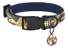 Coleira PawView Para Cachorros Grandes Com Chip Rastreador QR Azul-marinho