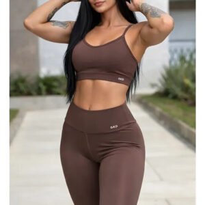 Conjunto Gkd Zero Transparência Legging Cós Alto Top Duplo