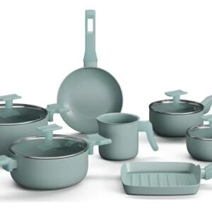 Conjunto Panelas 7 Peças Sartin Cook Cor Aquamint Mimo Style Cor Verde-claro