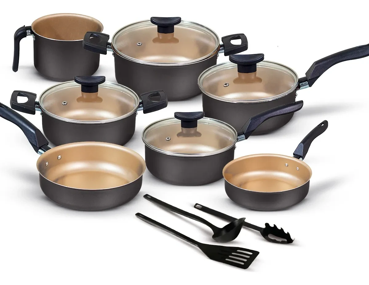 Conjunto Panelas Antiaderente 10 Peças Teflon Várias Cores Essenza Di Chef Melhor Preço Conjunto Panelas Antiaderente 10 Peças Teflon Várias Cores Essenza Di Chef