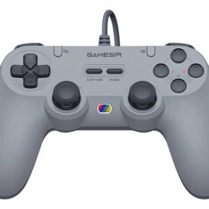 Controle Gamesir Tegenaria T3 Lite com Fio para PC Switch Android iOS Steam Celular Hall Effect USB Design Ergonômico Cinza