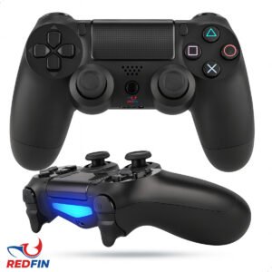 Controle Sem Fio Joystick Bluetooth Para Ps4 Videogame Tv Samsung Pc P4 Ps 4 Dual Shock Manete Pc Gamer Tv Smart Controle Bluetooth Celular Headset Sem Fio Com P2 Preto