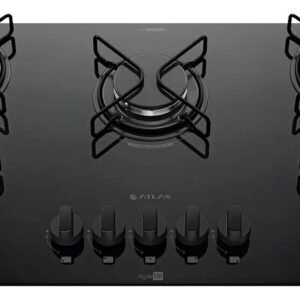 Cooktop 5 Bocas A Gás Atlas Agile Up Mega Chama Preto 127/220v