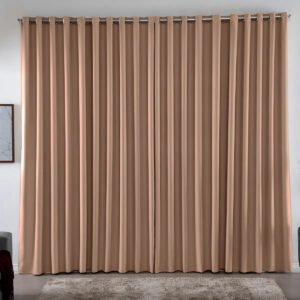 Cortina 3,00×2,80 Metros Blackout Blecaute Avelã Corta Luz Em Tecido Grosso Para Quarto E Sala Casa Laura Enxovais