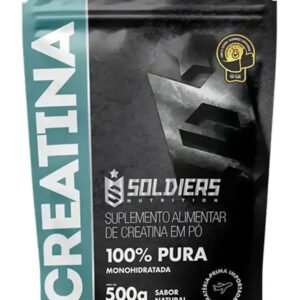 Creatina 500g Soldiers Nutrition Monohidratada Pura Sem Sabor