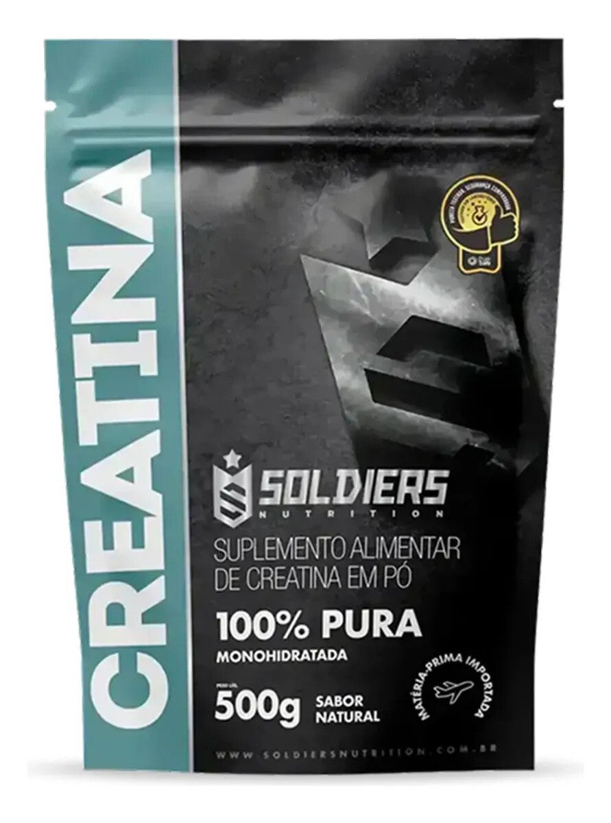 Creatina 500g Soldiers Nutrition Monohidratada Pura Sem Sabor Original Creatina 500g Soldiers Nutrition Monohidratada Pura Sem Sabor