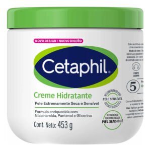 Creme Hidratante Cetaphil Pote 453g para Pele Sensível e Seca com Niacinamida e Pantenol