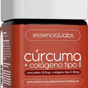 Cúrcuma 130mg + Colágeno Tipo Ii 45mg – Fórmula Com Máxima Concentração E Pureza – 60 Cápsulas Sem Sabor