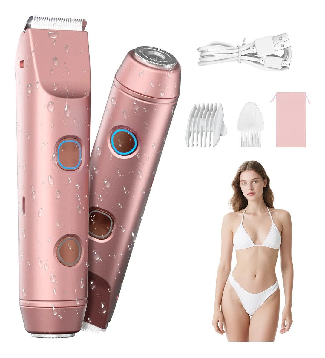 Depilador Elétrico Feminino Recarregável Indolor Dupla Cabe Depilador Elétrico Feminino Recarregável Indolor Dupla Cabe