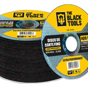 Disco Corte Fino Inox 4.1/2 X 1,0mm Para Esmerilhadeira 50 Peças The Black Tools Amarelo