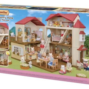 Epoch Casa Sylvanian Families Telhado Vermelho Com Luzes Cor Marrom-claro