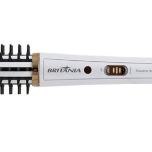 Escova Modeladora Britânia 2 Em 1 Branca Bec04 Bivolt Branco 127/220v
