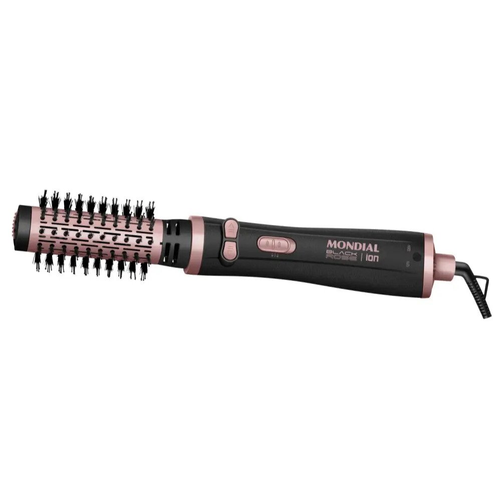 Escova Rotativa Ceramica Tourmaline Ion Golden Rose Erb-01 Mondial Preto/rose 127/220v Escova Rotativa Ceramica Tourmaline Ion Golden Rose Erb-01 Mondial Preto/rose 127/220v