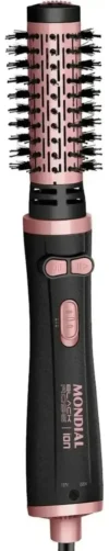 Escova Rotativa Mondial Cerâmica Tourmaline Íon 3x1 ERB-01 Bivolt