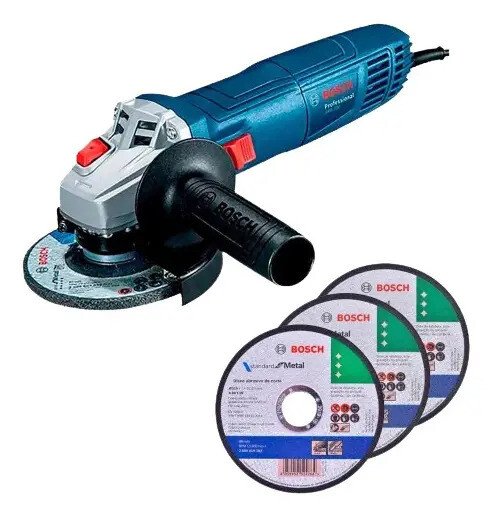 Esmerilhadeira Angular 4.1/2 Pol 700w Gws Com Discos Bosch Cor Azul 220v Esmerilhadeira Angular 4.1/2 Pol 700w Gws Com Discos Bosch Cor Azul 220v