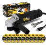 Esmerilhadeira Lixadeira Angular Bte750 4.1/2 750w Com Discos 4.1/2 The Black Tools Preto E Amarelo 220v 50/60hz