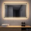 Espelho Led Retangular Touch 3 Cores Desembaraçador 80x60cm
