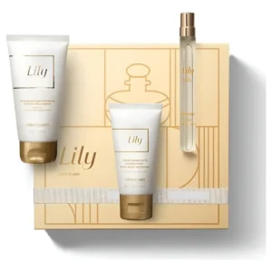 Kit Lily O Boticário Presente com Eau de Parfum, Creme Acetinado e Creme para Mãos