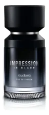 Frasco de Eudora Impression In Black Eau De Parfum 100ml original, perfume masculino amadeirado