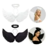Fantasia Asa Anjo Tiara Infantil Adulto Halloween Carnaval