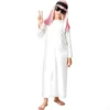 Fantasia Carnaval Infantil Sheik Árabe com Turbante Muçulmano