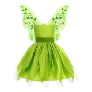 Fantasia Sininho Infantil Menina Kit Vestido Asas Carnaval