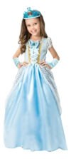 Fantasia Vestido Cinderela Infantil Luxo Com Luvas E Coroa
