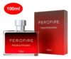 Frasco de Ferofire 100ml Perfume Masculino Sedutor Limited Edition, em destaque contra um fundo escuro com iluminação dramática