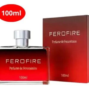 Frasco de Ferofire 100ml Perfume Masculino Sedutor Limited Edition, em destaque contra um fundo escuro com iluminação dramática