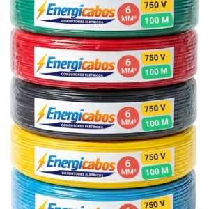 Fio Elétrico 6mm Cabo Energia Flexível 100 Metros 750v