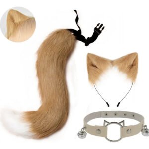 Fofo Orelhas De Gato Raposa Rabo Cosplay Acessórios Pelúcia