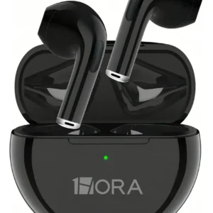 Fone de ouvido Bluetooth 5.0 1Hora AUT119 Preto Intra auricular com estojo de carregamento