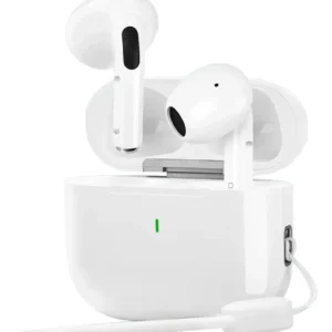Fone de Ouvido Bluetooth TWS Bettdow J201 Sem Fio com Microfone e Luz LED Branco