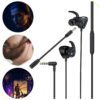 Fone De Ouvido Gamer Techsotr GM3-0271 com fio na cor preta, com microfone e cancelamento de ruído