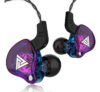 Fone De Ouvido In-ear Gamer QKZ AK6 Cor Roxo Com Case Violeta