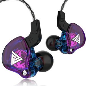 Fone De Ouvido In-ear Gamer QKZ AK6 Cor Roxo Com Case Violeta