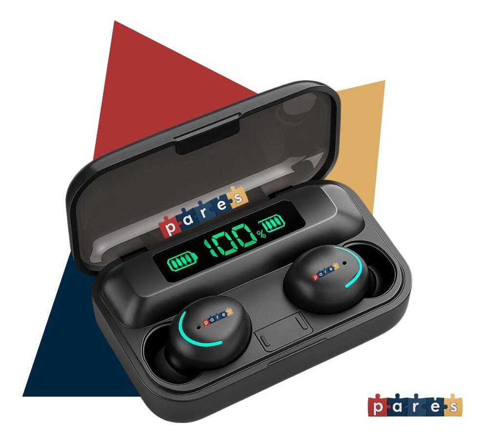 Fone De Ouvido Sem Fio Bluetooth F9-5 Pares Som Imersivo Powerbank Moderno Bateria Longa Duração Academia Compativel Com Todos Celulares Preto Fone De Ouvido Sem Fio Bluetooth F9-5 Pares Som Imersivo Powerbank Moderno Bateria Longa Duração Academia Compativel Com Todos Celulares Preto