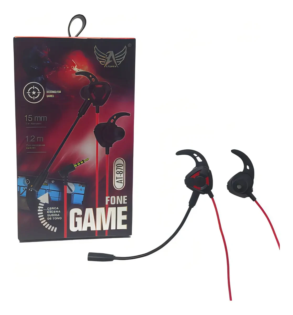 Oferta Fone Gamer Com Microfone Removível Altomex At-870 Original Fone Gamer Altomex AT-870 Com Microfone Removível Preto