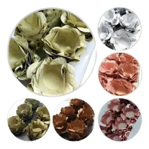 Forminhas Flor Doces Finos Metalizadas – 40 Un