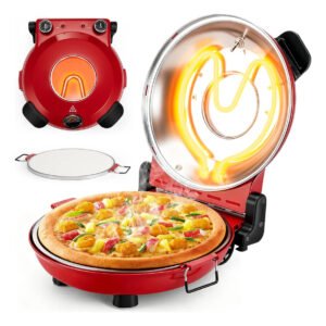 Forno Pizza Elétrico Bancada Portatil 12in Forestory Vermelho 220v