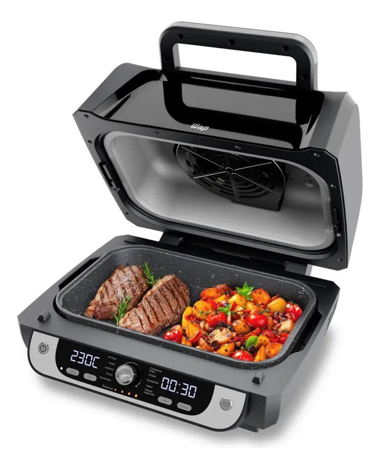 Fritadeira Elétrica Air Fryer Wap Cozinha Barbecue Com Painel Digital E 12 Funções Preto E Cinza 127v Fritadeira Elétrica Air Fryer Wap Cozinha Barbecue Com Painel Digital E 12 Funções Preto E Cinza 127v