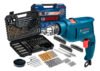 Furadeira De Impacto 3/8 10mm Gsb 450 Re Bosch Com Jogo De Brocas Bits 103 Profissional Peças Azul-marinho 127v 60hz