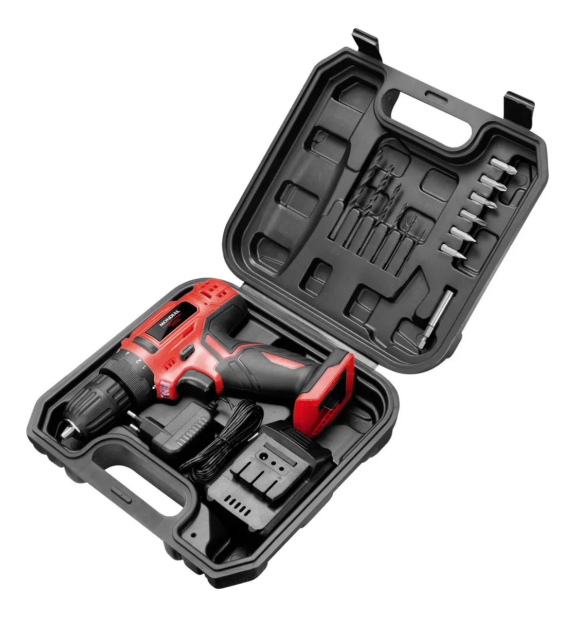 Furadeira Parafusadeira Mondial FPF-06M 12V e Acessórios Oferta Furadeira Parafusadeira Mondial FPF-06M 12V com Acessórios
